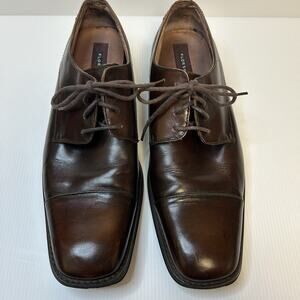 Florshiem Forecast Lace Toe‎ Oxford Cognac Size 9.5M Leather Men’s Dress Shoe